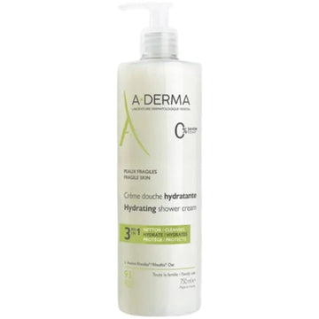 A-Derma Hydrating Shower Cream 750ml – Ενυδατική κρέμα καθαρισμού σώματος για ευαίσθητο δέρμα